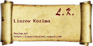 Liszov Kozima névjegykártya